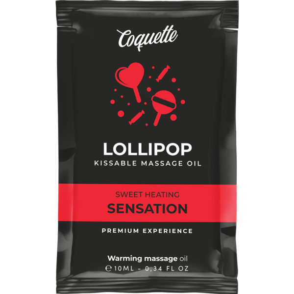 COQUETTE CHIC DESIRE™ - ÓLEO DE MASSAGEM BEIJÁVEL DE BOLSO COM EFEITO DE CALOR PIRULITO 10 ML