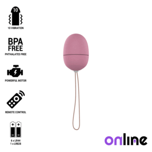 ONLINE™- OVO VIBRANTE COM CONTROLE REMOTO S ROSA