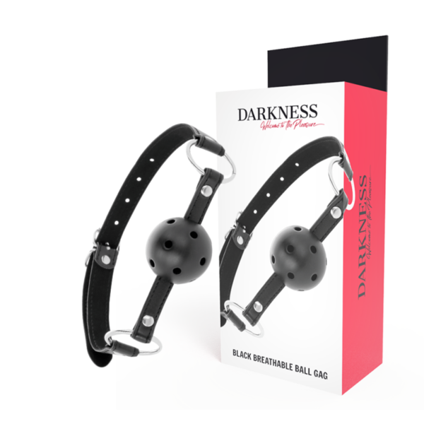 DARKNESS™ - MORDAÇA RESPIRÁVEL PRETA