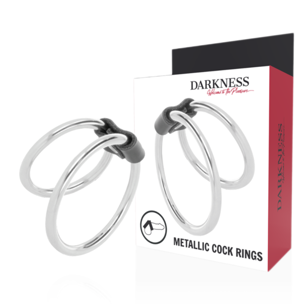 DARKNESS™ - ANEL DE PÊNIS DE METAL DUPLO