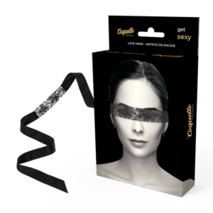 COQUETTE CHIC DESIRE™ - MÁSCARA DE RENDA PRETA COM FITA