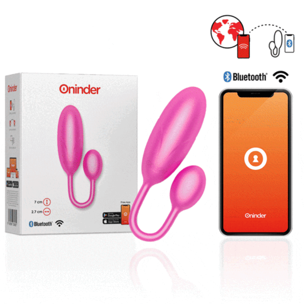 ONINDER™ - OVO VIBRATÓRIO DENVER ROSA 7 X 2,7 CM APLICATIVO GRATUITO