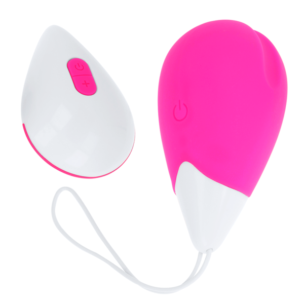 OHMAMA™ - OVO VIBRANTE 10 MODOS - ROSA E BRANCO