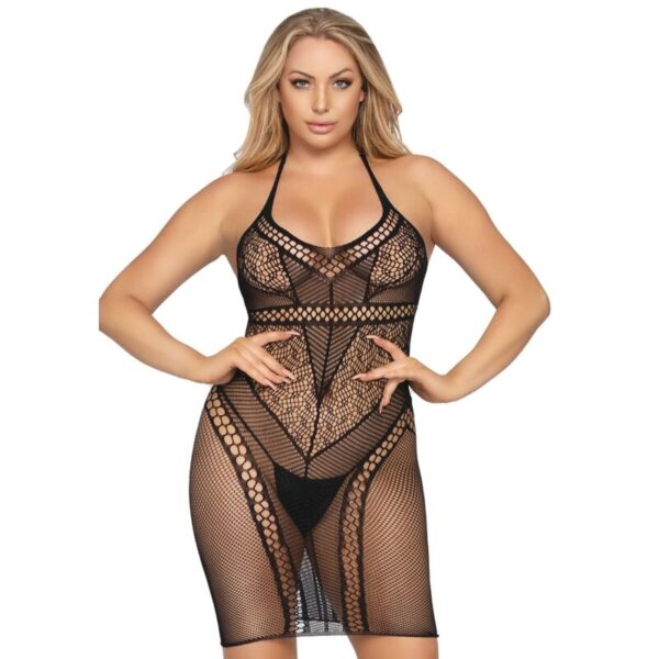 VESTIDO LEG AVENUE MULTI NET TAMANHO ÚNICO - PRETO