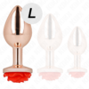 KINK - PLUG ANAL ROSA OURO COM ROSA VERMELHA L - Image 2