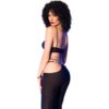 CHILIROSE - CR 4851 CONJUNTO DE TOP E LEGGING PRETO COM ACESSÓRIOS DOURADOS S - Image 2