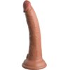 KING COCK - ELITE DILDO DE SILICONE REALÍSTICO 17.8 CM CARAMELO - Image 3