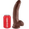 KING COCK - 9 DILDO CASTANHO COM BOLAS 22.9 CM - Image 3