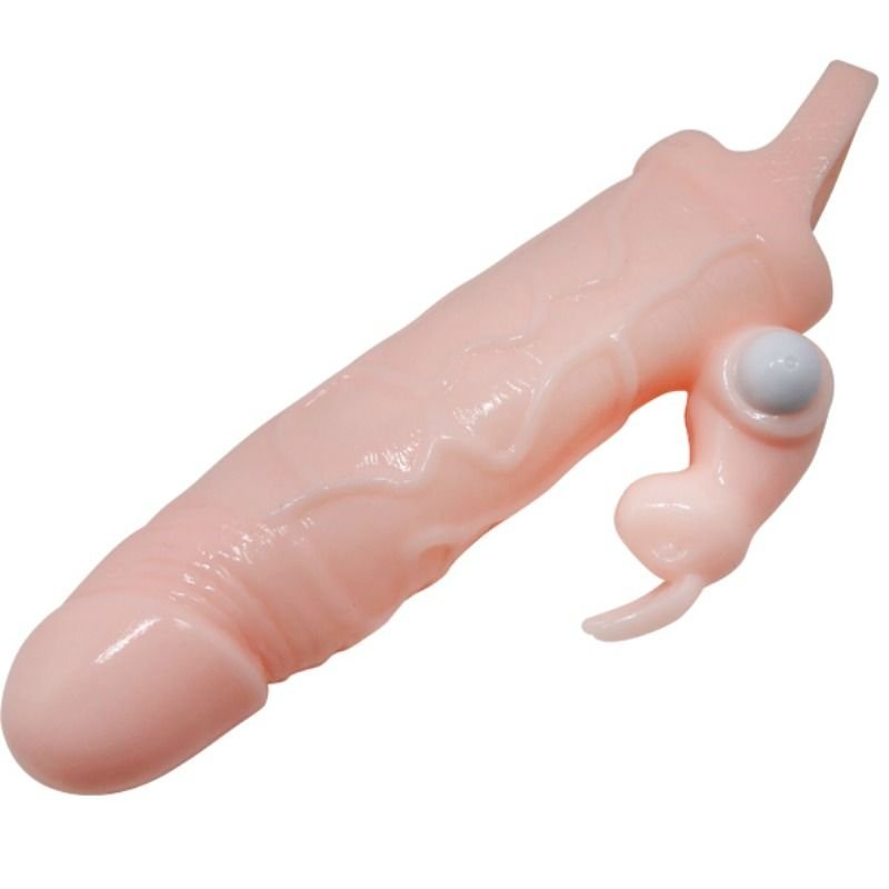 BAILE - CAPA PARA PÊNIS BRAVE MAN COM COELHO E CARNE DE MOTOR DUPLO 16.5 CM - Image 2