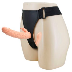 BAILE - CHARLOTTE HOLLOW DUPLA PENETRAÇÃO STRAP-ON CARNE